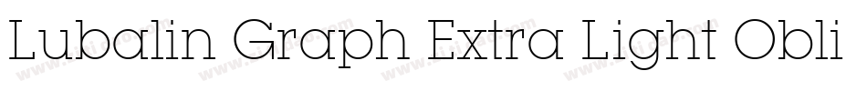 Lubalin Graph Extra Light Oblique BT字体转换